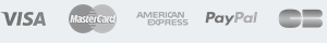 Visa - Mastercard - American Express - Paypal - CB
