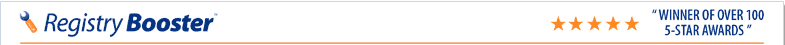 Registry Booster Winner of over 100 5-star awards